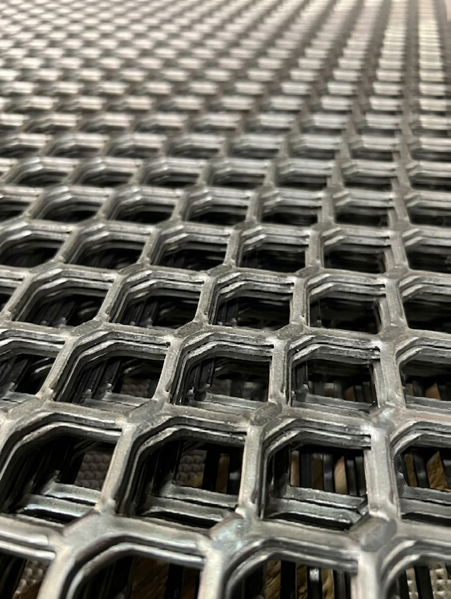 Métal déployé maille carrée moyenne - Acier-Réf. 4621